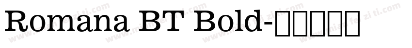 Romana BT Bold字体转换